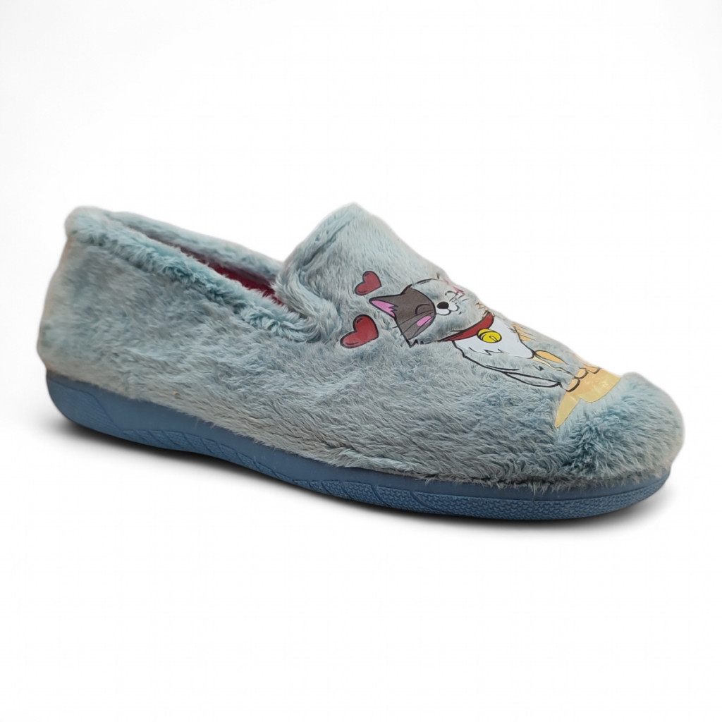 Zapatillas casa cerradas divertidas y económicas gatos