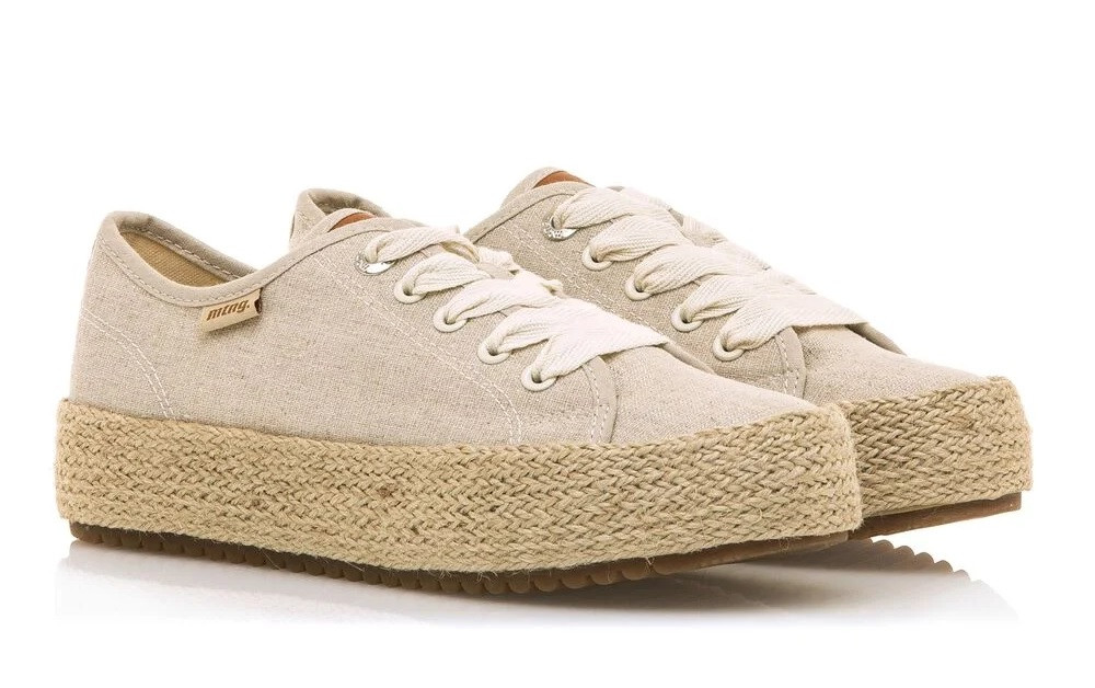 Bambas Plataforma Esparto Alpargatas Planas Zapatillas Esparto