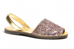 Avarca menorquina glitter brillantes piel multicolor -1