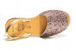 Avarca menorquina glitter brillantes piel multicolor -2