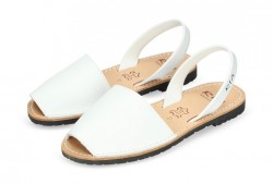 Avarca Menorquina Ria mujer piel color blanco-2