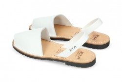Avarca Menorquina Ria mujer piel color blanco-3