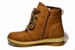 Botín calentito Refresh cordones camel-3