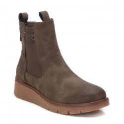 Botines Chelsea con cremallera mujer taupe-2