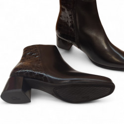 Botines con tacón Pitillos piel negros-2