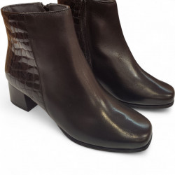 Botines con tacón Pitillos piel negros-3