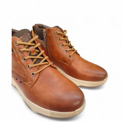 Botines de hombre refresh camel con cordones y suela actual-2