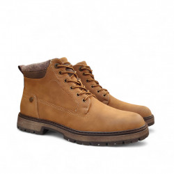 Botines de hombre refresh camel con cremallera lateral-1