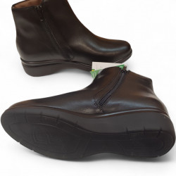 Botines Pitillos negros con cremallera para mujer-2
