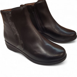 Botines Pitillos negros con cremallera para mujer-3