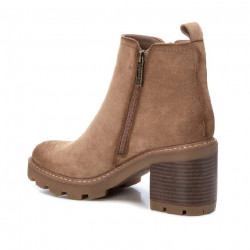 Botines tacon ancho y plataforma Refresh marrones-3