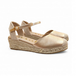 Cuñas bajas esparto oro Mysoft planta acolchada