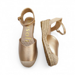 Cuñas bajas esparto oro Mysoft planta acolchada-3