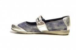 Mercedes elástico Puche piel azul y plata-2