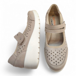 Merceditas Doctor Cutillas flexible acolchada beige-3