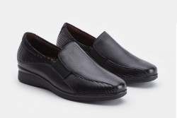 Mocasín Pitillos piel lycra negro-1