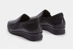 Mocasín Pitillos piel lycra negro-3
