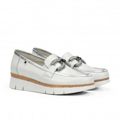 Mocasines Dorking Fluchos India blanco plata-1