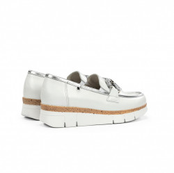 Mocasines Dorking Fluchos India blanco plata-3