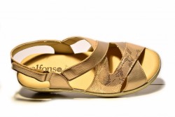 Sandalia piel velcro taupe-2