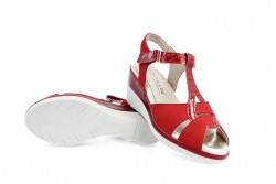 Sandalia Pitillos piel 6032 rojo-2
