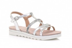 Sandalia tiras Maria Mare plata-1