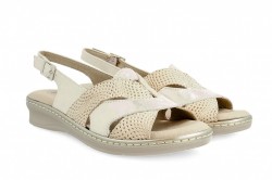 Sandalia tiras Pitillos 6001 piel oro-1