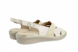 Sandalia tiras Pitillos 6001 piel oro-3
