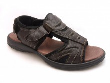 Sandalia Velcro 12352 Piel Marrón -1