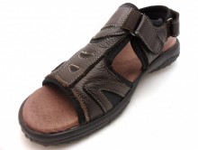 Sandalia Velcro 12352 Piel Marrón -2