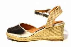 Sandalia yute cuña Refresh plata-3