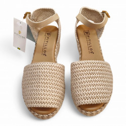 Sandalias cerradas Pitillos rafia natural-2