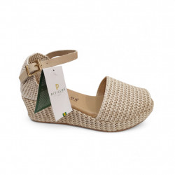 Sandalias cerradas Pitillos rafia natural-3