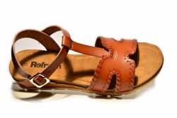 Sandalias cuña baja Refresh camel-2