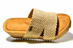 Sandalias cuña tiras Refresh beige-2
