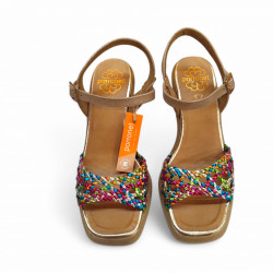 Sandalias de vestir con tacón multicolor Porronet piel -2