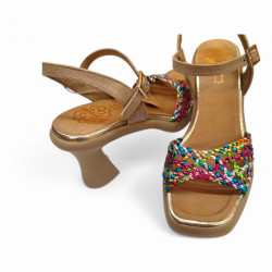 Sandalias de vestir con tacón multicolor Porronet piel -3