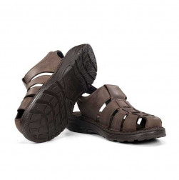 Sandalias fluchos hombre económicas marrones-3