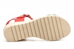 Sandalias mujer piel rojo-3