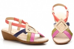 Sandalias piel tiras multi-2
