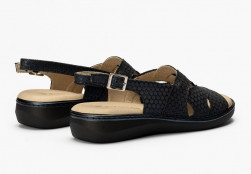 Sandalias Pitillos piel plantilla extraíble azul-3