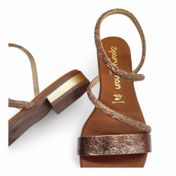 Sandalias planas elegantes bronce Sparwoman-2