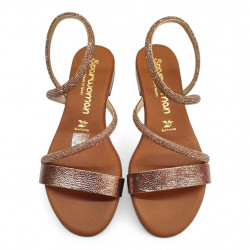 Sandalias planas elegantes bronce Sparwoman-3