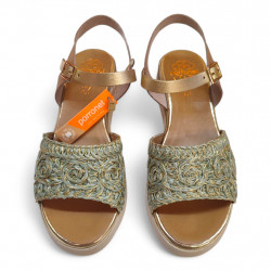 Sandalias Porronet 3149 verde planta gel-2