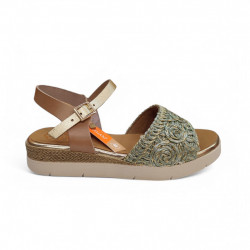 Sandalias Porronet 3149 verde planta gel-3