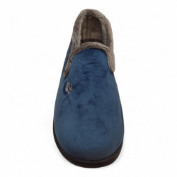 Zapatilla casa cerrada pluma Flex azul-3