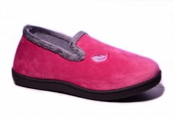 Zapatilla casa cerrada pluma Flex rosa-1