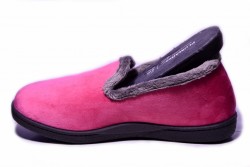 Zapatilla casa cerrada pluma Flex rosa-2