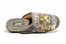 Zapatilla casa destalonada tigre gris -2