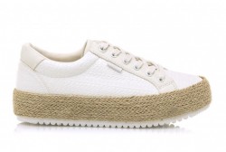 Zapatilla casual plataforma Mustang blanco-2